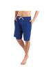 Thumbnail Pyjama court en coton bleu nuit rayé avec une coupe droite et un col rond - Image 3