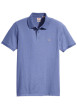 Thumbnail Polo en coton marine chiné avec une coupe droite et un col boutonné