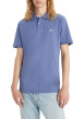 Thumbnail Polo en coton marine chiné avec une coupe droite et un col boutonné - Image 2
