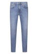 Thumbnail Jean 512 bleu uni en coton mélangé avec une coupe slim et un patch