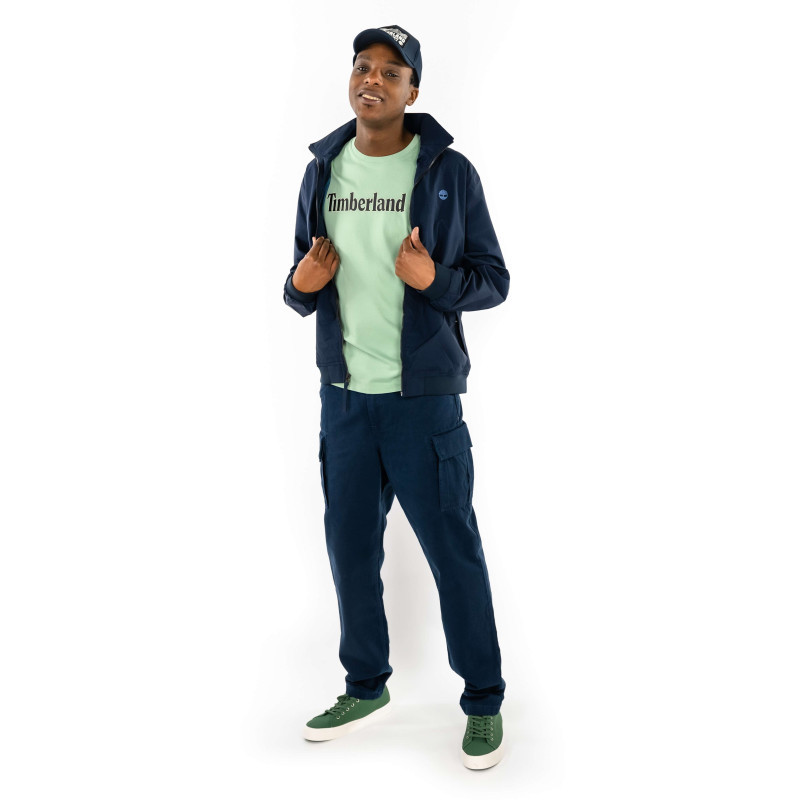 Timberland - Blouson Marine Uni Avec Une Coupe Droite Et Une Fermeture Zippée - Bleu Marine Timberland - Blouson Marine Uni Avec Une Coupe Droite Et Une Fermeture Zippée - Bleu Marine