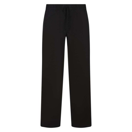 Pantalon en coton noir uni avec une coupe...
