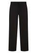 Thumbnail Pantalon en coton noir uni avec une coupe regular fit et une taille élastiquée