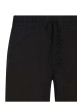 Thumbnail Pantalon en coton noir uni avec une coupe regular fit et une taille élastiquée - Image 3
