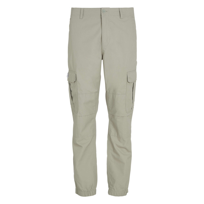 Tommy Jeans - Pantalon Ethan En Coton Kaki Uni Avec Une Coupe Cargo Et Poches Cuisses - Kaki Tommy Jeans - Pantalon Ethan En Coton Kaki Uni Avec Une Coupe Cargo Et Poches Cuisses - Kaki