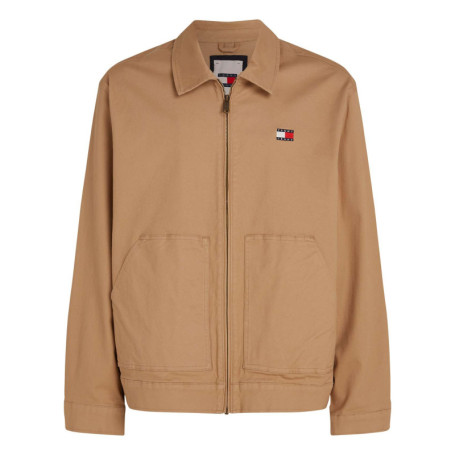 Blouson en coton sable uni avec une coupe...