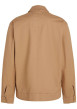 Thumbnail Blouson en coton sable uni avec une coupe droite et un col français - Image 2