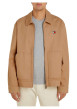Thumbnail Blouson en coton sable uni avec une coupe droite et un col français - Image 3