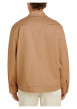 Thumbnail Blouson en coton sable uni avec une coupe droite et un col français - Image 4