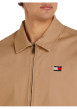Thumbnail Blouson en coton sable uni avec une coupe droite et un col français - Image 5