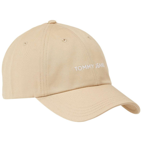 Casquette en coton biologique beige unie coupe...