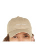 Thumbnail Casquette en coton biologique beige unie coupe strapback et nom de la marque - Image 3