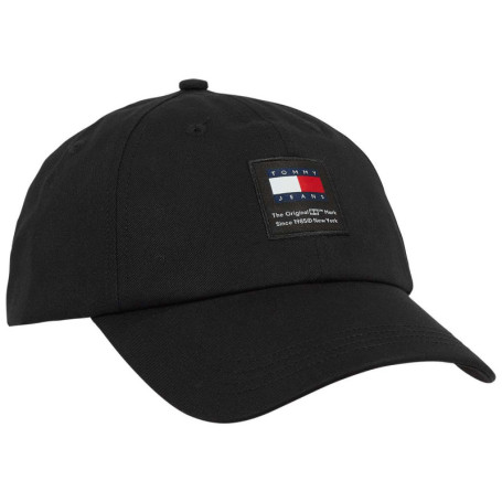 Casquette en coton biologique noire unie coupe...