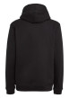 Thumbnail Sweat en coton noir uni coupe droite avec un col à capuche et étiquette - Image 2