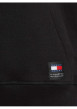 Thumbnail Sweat en coton noir uni coupe droite avec un col à capuche et étiquette - Image 5