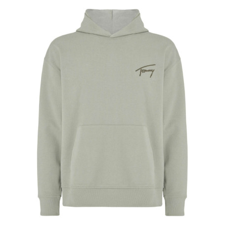 Sweat en coton tilleul uni coupe droite avec un...