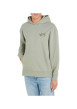 Thumbnail Sweat en coton tilleul uni coupe droite avec un col à capuche - Image 4