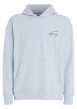 Thumbnail Sweat en coton ciel uni avec une coupe droite et un col à capuche