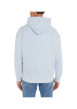 Thumbnail Sweat en coton ciel uni avec une coupe droite et un col à capuche - Image 4