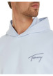 Thumbnail Sweat en coton ciel uni avec une coupe droite et un col à capuche - Image 5