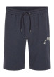 Thumbnail Short jogging en coton marine uni avec une coupe droite et nom floqué