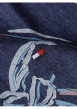 Thumbnail Chemise en lin marine fleurie avec une coupe slim et un col anglais - Image 5