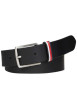 Thumbnail Ceinture en cuir noire unie avec une finition lisse