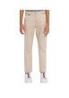 Thumbnail Pantalon chino en coton beige uni avec une coupe slim et des poches - Image 3
