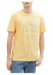 Thumbnail T-shirt en coton jaune chiné avec une coupe droite et un col rond - Image 5