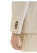 Thumbnail Blazer en coton et lin mélangé camel uni coupe droite col cubain - Image 6