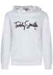 Thumbnail Sweat en coton blanc uni à capuche coupe droite avec des manches longues