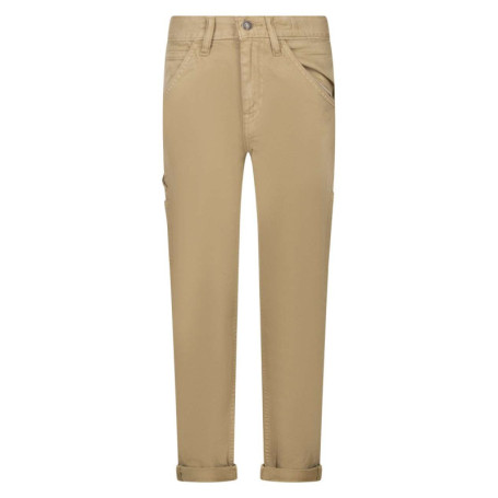 Pantalon cargo en coton camel uni avec une...
