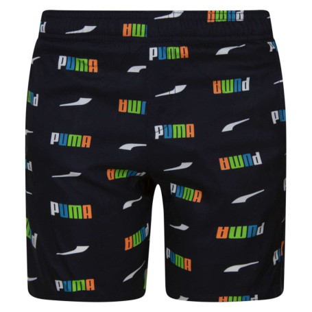 Short de bain bleu marine coupe droite avec...