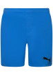 Thumbnail Short de bain bleu uni coupe droite avec taille élastiquée et cordon de serrage