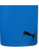 Thumbnail Short de bain bleu uni coupe droite avec taille élastiquée et cordon de serrage - Image 3