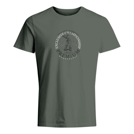 T-shirt en coton kaki avec flocage poitrine...