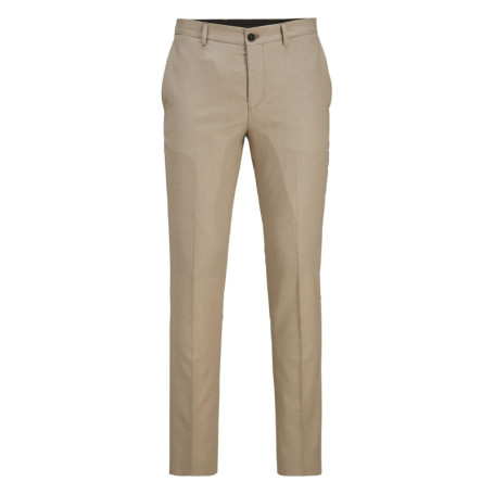 Pantalon de costume en laine mélangée beige...
