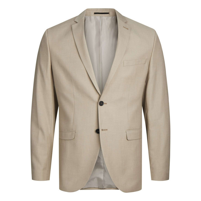 Premium By Jack & Jones - Veste De Costume En Laine Mélangée Beige Avec Coupe Slim Fit Et Col Cranté - Beige