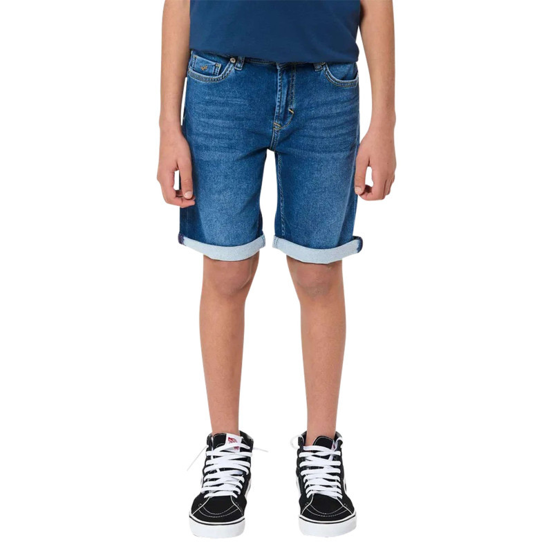 Kaporal - Short En Coton Indigo Uni Avec Une Coupe Droite Et Plusieurs Poches - Indigo Kaporal - Short En Coton Indigo Uni Avec Une Coupe Droite Et Plusieurs Poches - Indigo