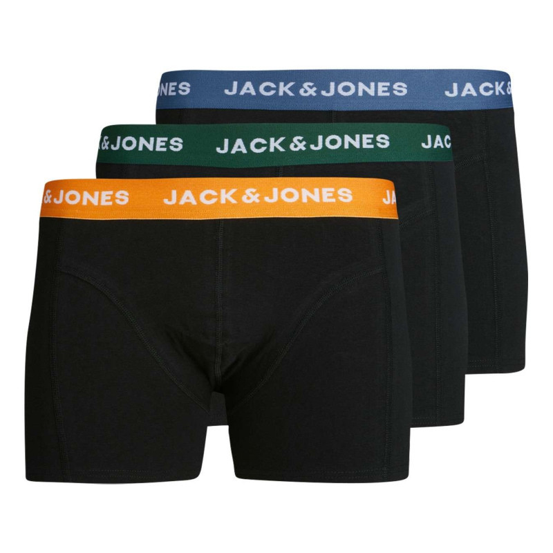 Jack & Jones - Lot De 3 Boxers Classiques En Coton Noir Uni Avec Une Coupe Fermée - Noir Jack & Jones - Lot De 3 Boxers Classiques En Coton Noir Uni Avec Une Coupe Fermée - Noir