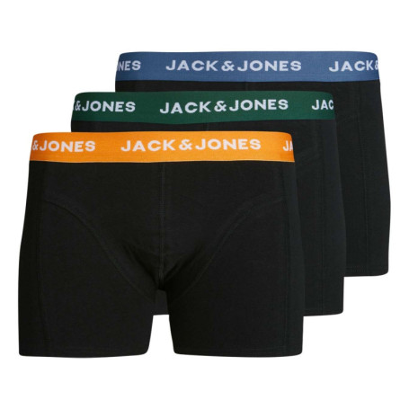 Lot de 3 boxers classiques en coton noir uni...