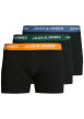 Thumbnail Lot de 3 boxers classiques en coton noir uni avec une coupe fermée