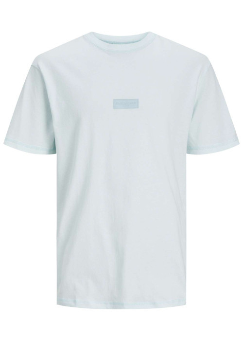 T-shirt Jack & Jones coton avec manches courtes et col rond ciel