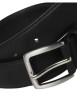 Thumbnail Ceinture noire unie avec une boucle argentée et un passant en simili - Image 3
