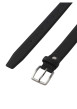 Thumbnail Ceinture noire unie avec une boucle argentée et un passant en simili - Image 4