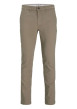 Thumbnail Pantalon Marco Dave en coton chocolat imprimé généraliste coupe chino