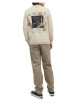 Thumbnail Pantalon Marco Dave en coton chocolat imprimé généraliste coupe chino - Image 6