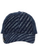 Thumbnail Casquette effet jean imprimée au nom de la marque en bleu et patch logotypé
