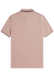 Thumbnail Polo en coton rose uni avec un col à deux boutons roses et une coupe droite - Image 5