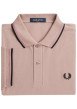 Thumbnail Polo en coton rose uni avec un col à deux boutons roses et une coupe droite - Image 6